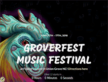 Tablet Screenshot of groverfest.com